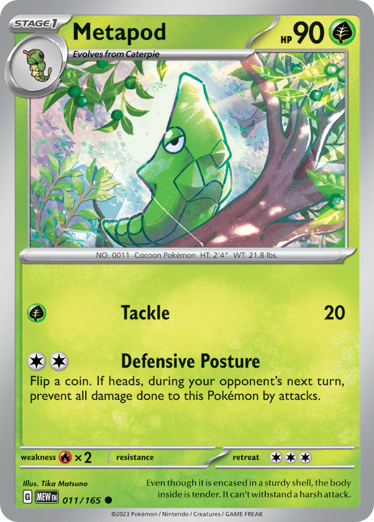 151 Set Metapod #11/165