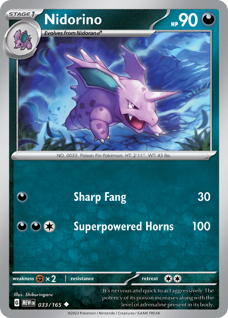 151 Set Nidorino #33/165