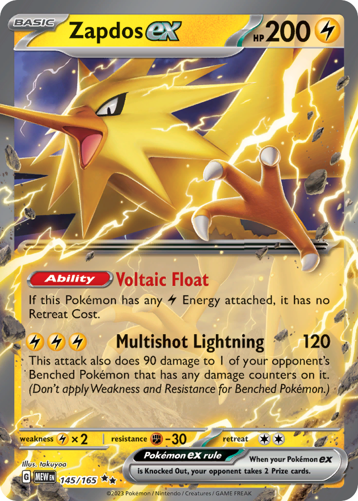 151 Set Zapdos ex #145/165