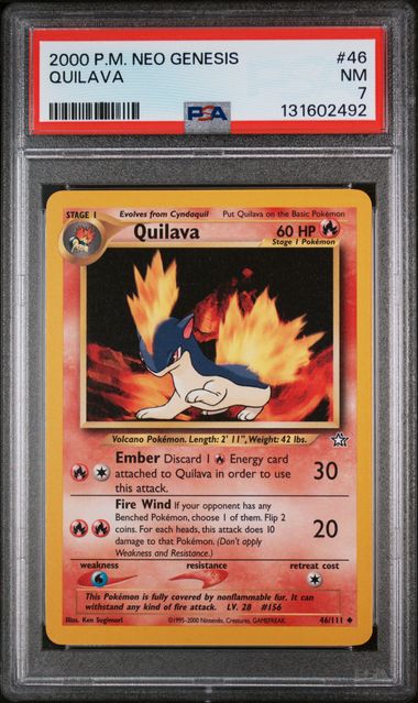 Johto Starter Pokémon Evolutieset – Neo Genesis PSA Slab Collection