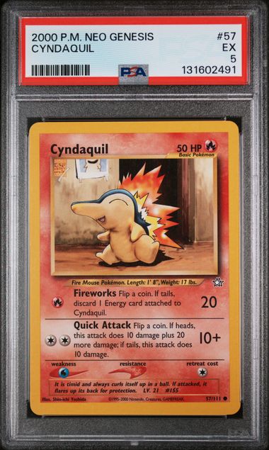 Johto Starter Pokémon Evolutieset – Neo Genesis PSA Slab Collection