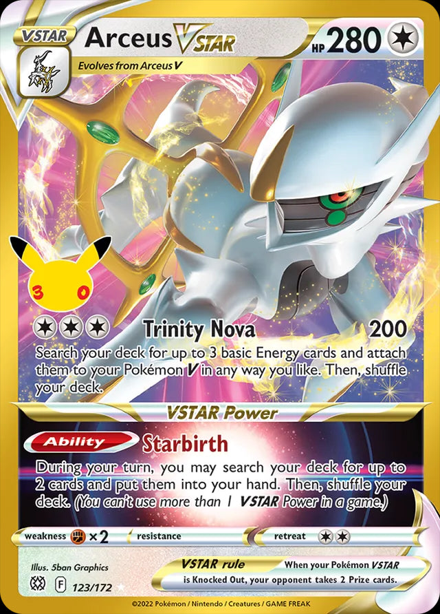 30th Celebration Arceus VSTAR #123/172