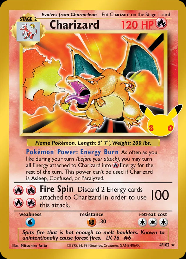 30th Celebration Charizard #4/102