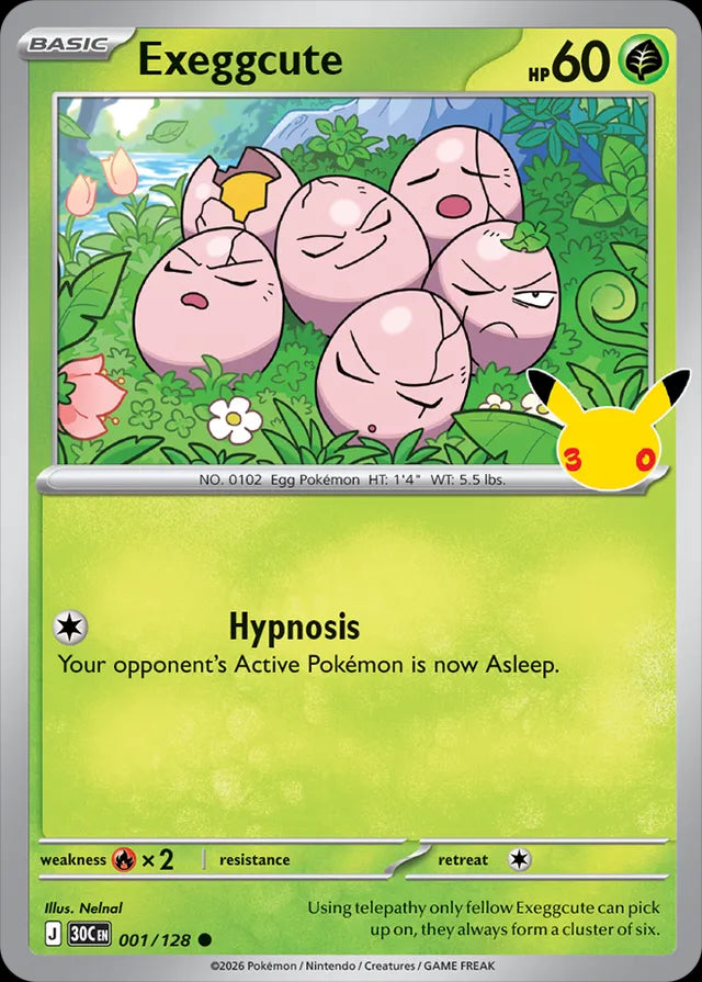 30th Celebration Exeggcute #001/128
