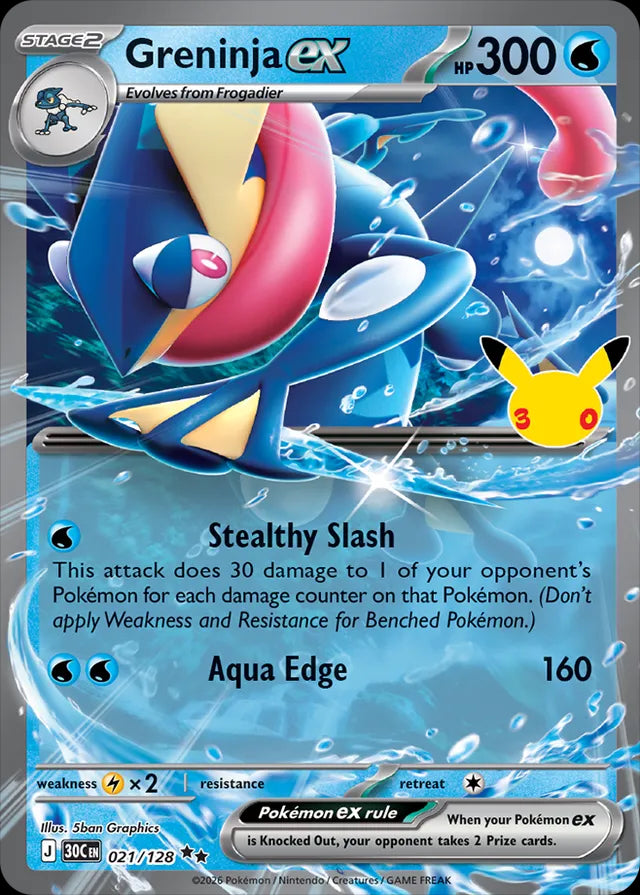 30th Celebration Greninja ex #021/128