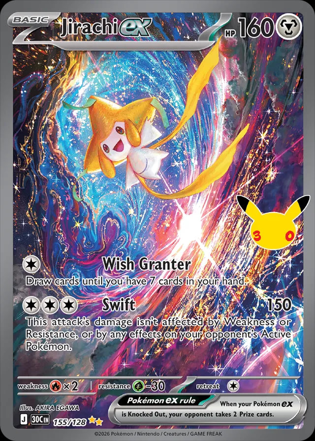 30th Celebration Jirachi ex #155/128