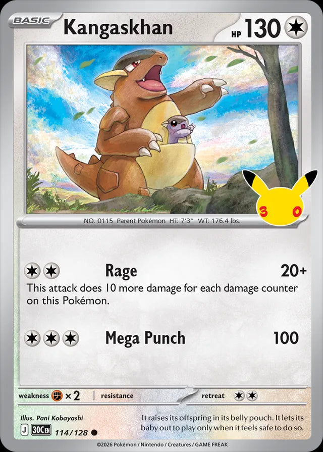 30th Celebration Kangaskhan #114/128