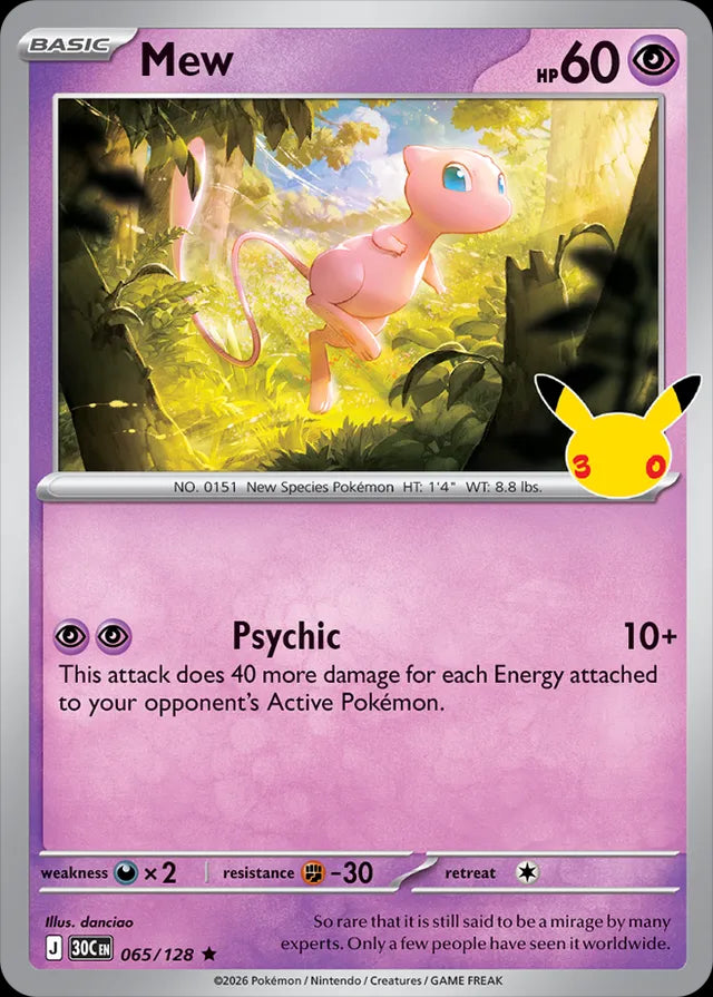 30th Celebration Mew #065/128