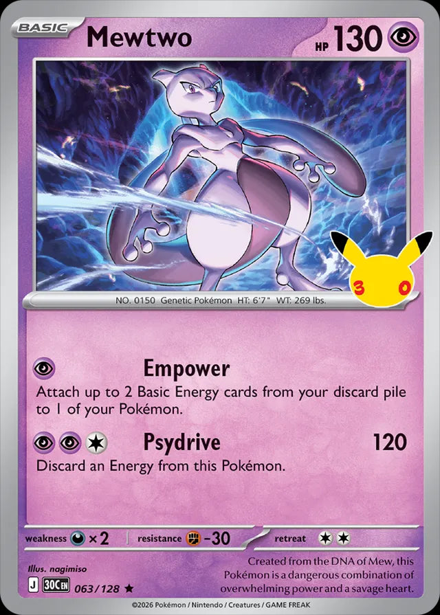 30th Celebration Mewtwo #063/128