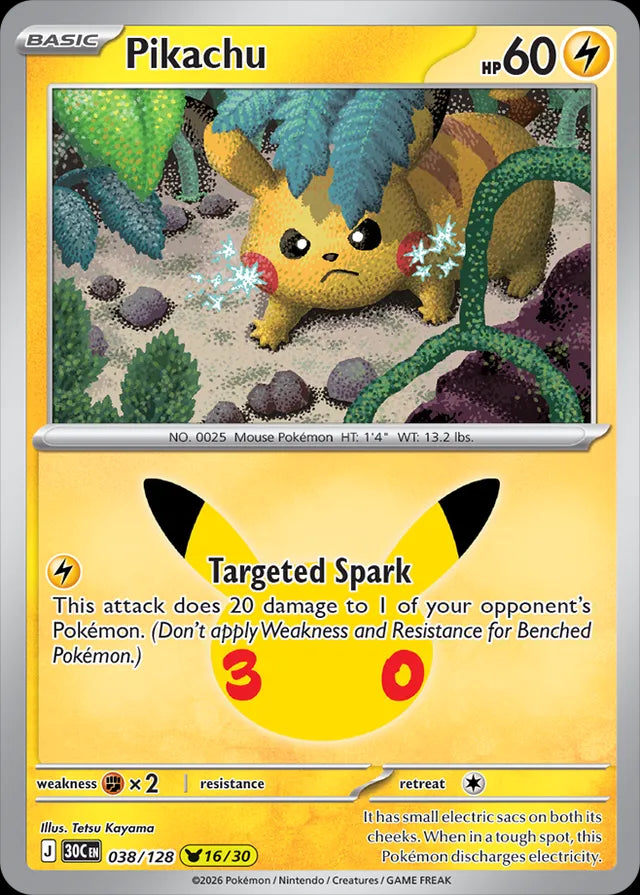 30th Celebration Pikachu #038/128