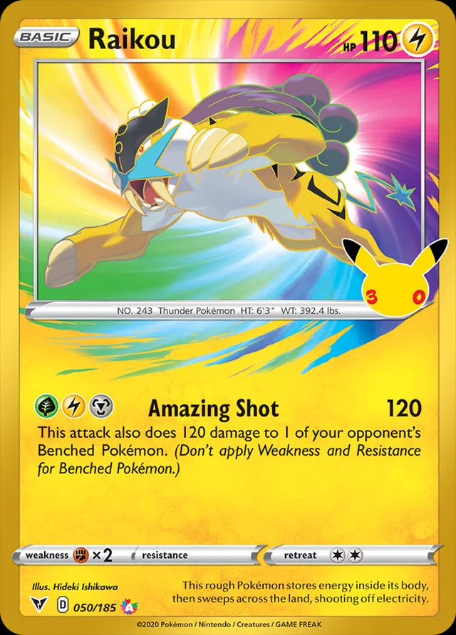 30th Celebration Raikou #050/185