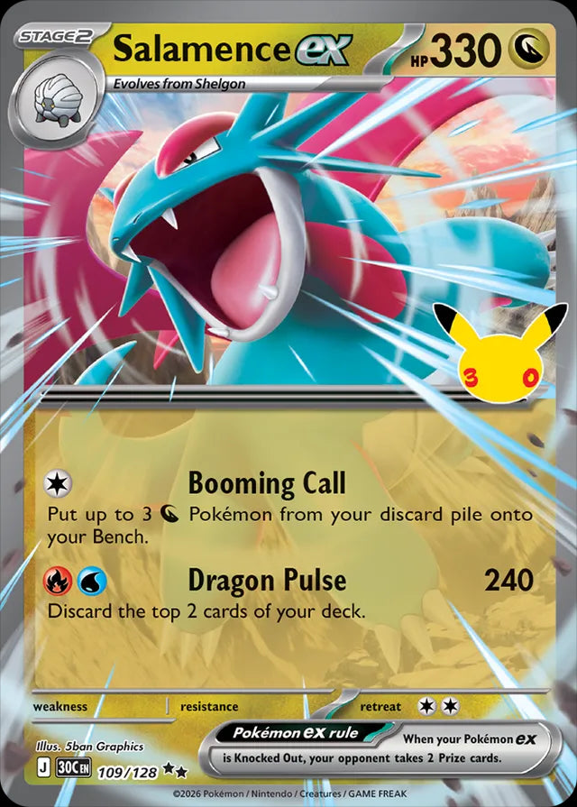 30th Celebration Salamence ex #109/128