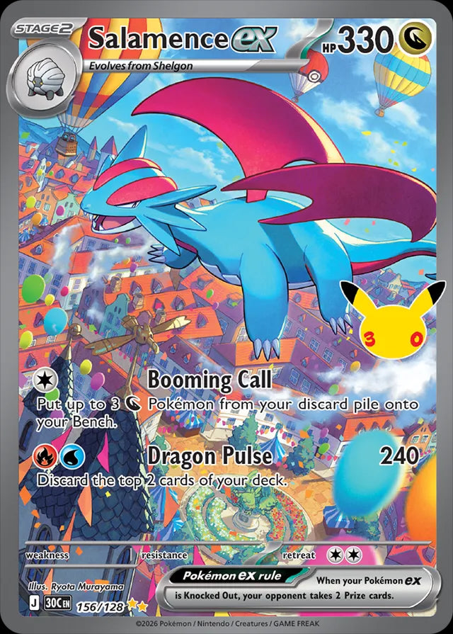 30th Celebration Salamence ex #156/128