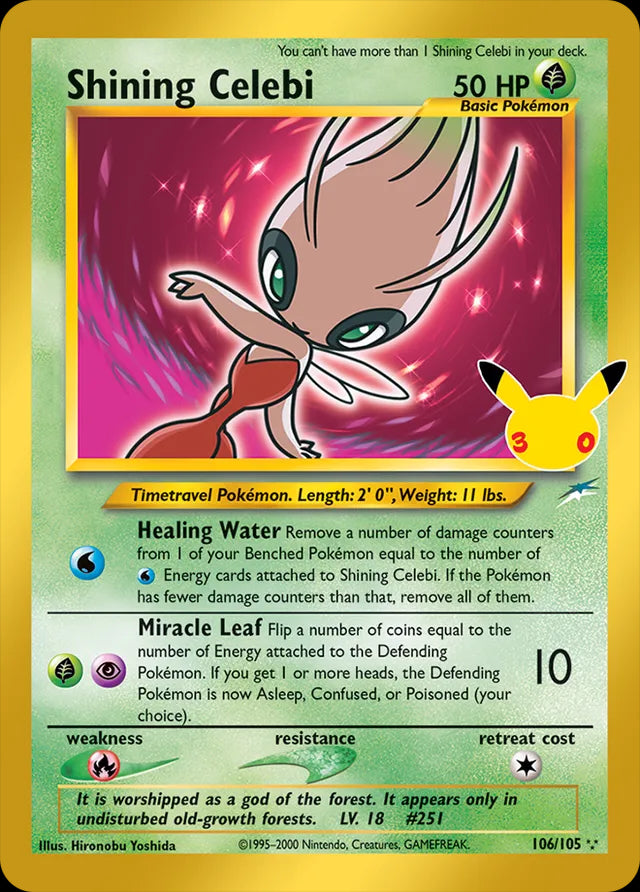 30th Celebration Shining Celebi #106/105