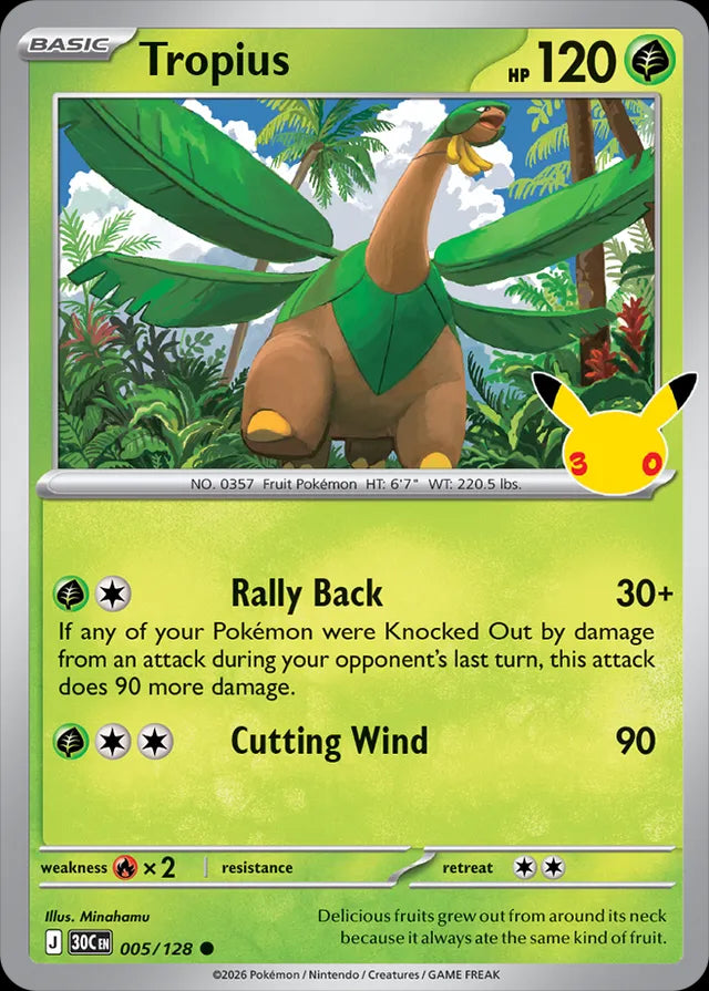 30th Celebration Tropius #005/128
