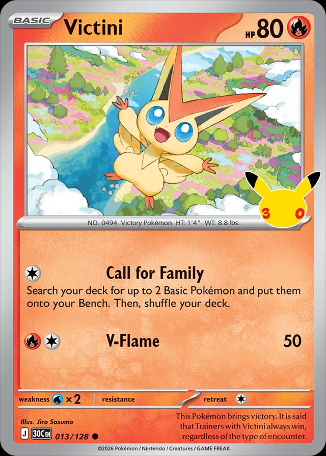 30th Celebration Victini #013/128