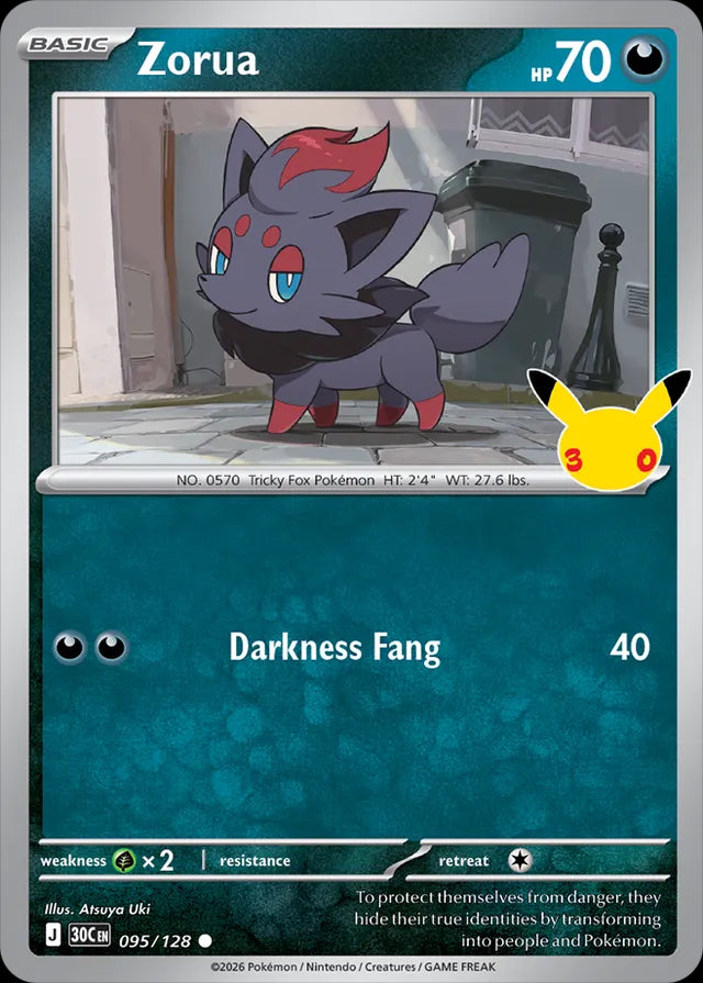 30th Celebration Zorua #095/128