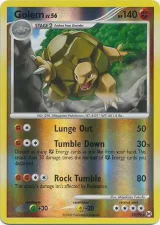 Arceus Set Golem #19/99 reverse holo