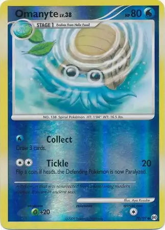 Arceus Set Omanyte #70/99 reverse holo