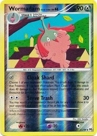 Arceus Set Wormadam (Trash Cloak) #51/99 reverse holo