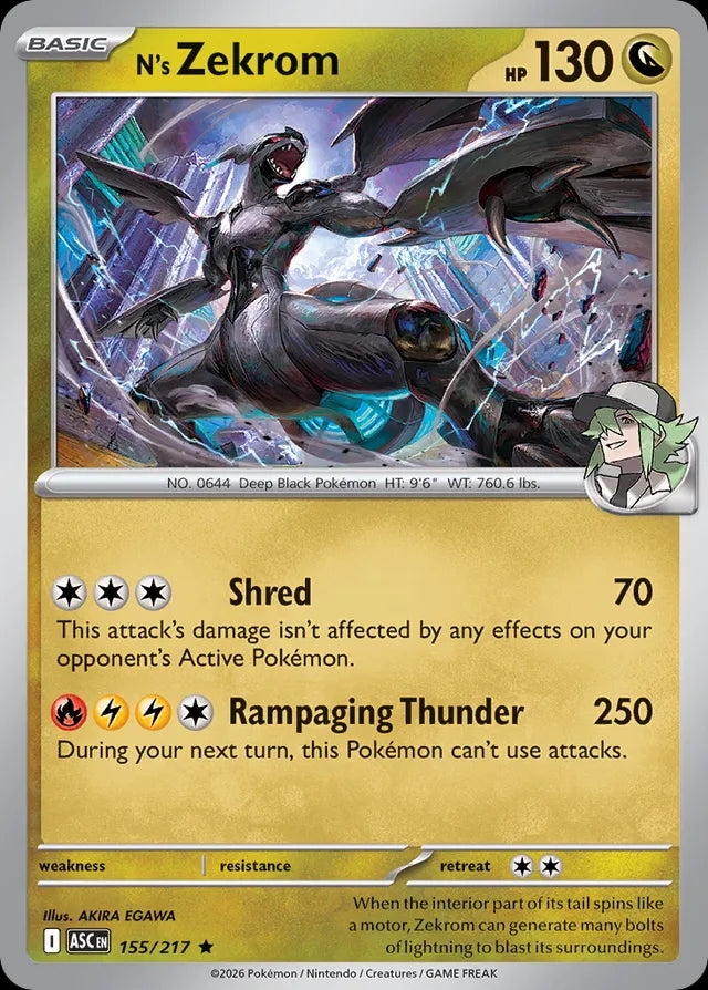 Ascended Heroes Holo N’s Zekrom #155/217