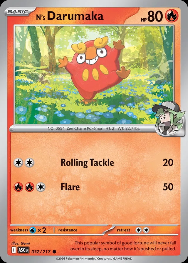 Ascended Heroes N’s Darumaka #032/217