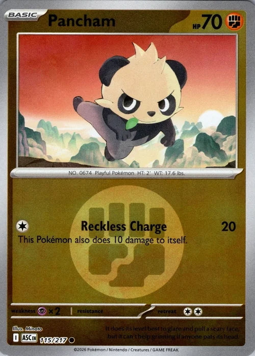 Ascended Heroes Pancham #115/217 Reverse Holo