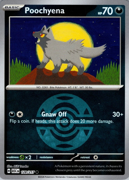 Ascended Heroes Poochyena #128/217 Pokeball Reverse Holo
