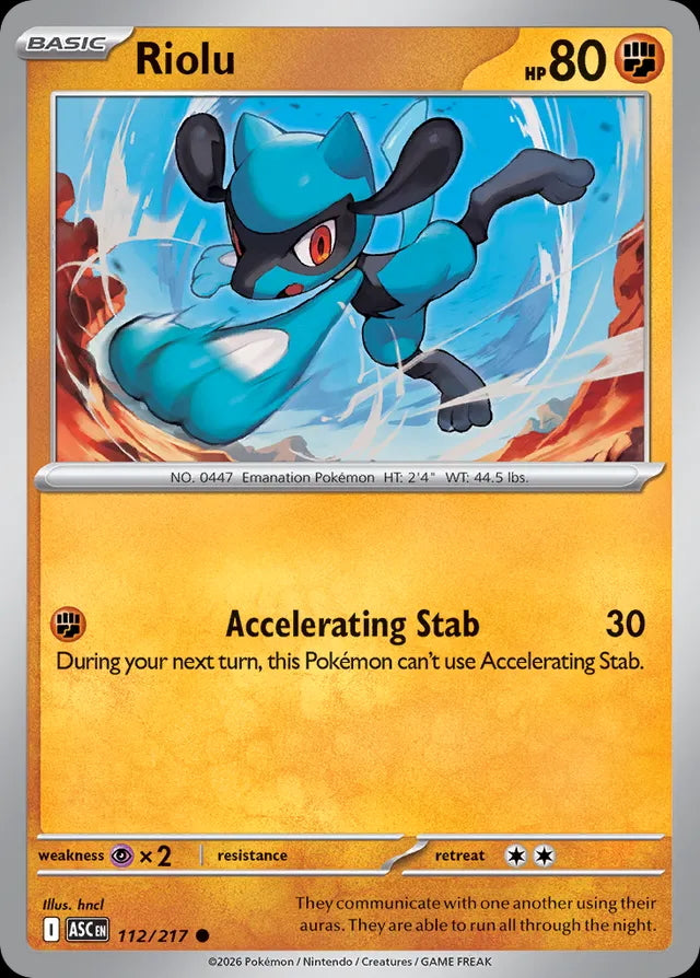 Ascended Heroes Riolu #112/217