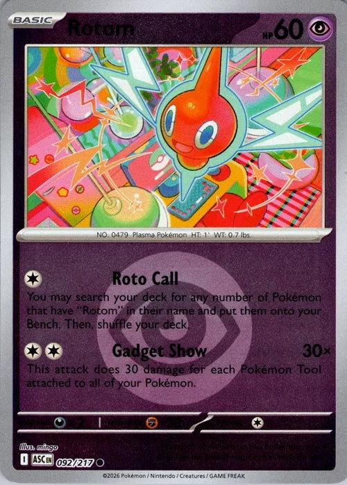 Ascended Heroes Rotom #092/217 Reverse Holo