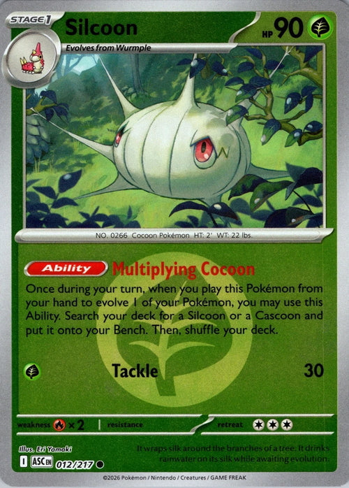 Ascended Heroes Silcoon #012/217 Reverse Holo