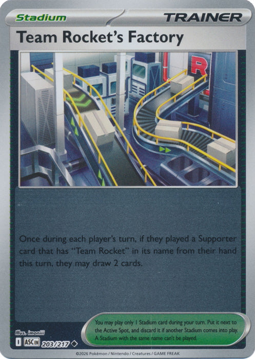 Ascended Heroes Team Rocket’s Factory #203/217 Reverse Holo