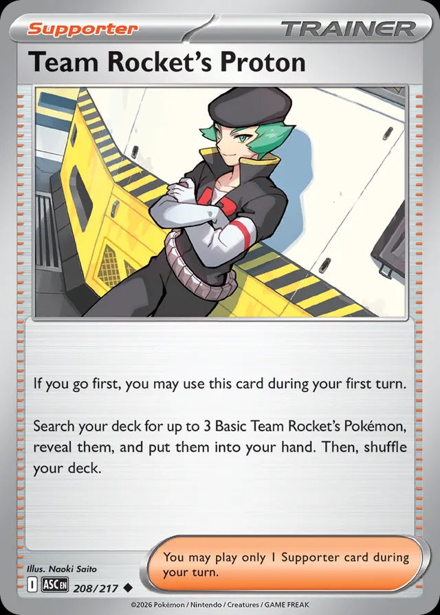 Ascended Heroes Team Rocket’s Proton #208/217