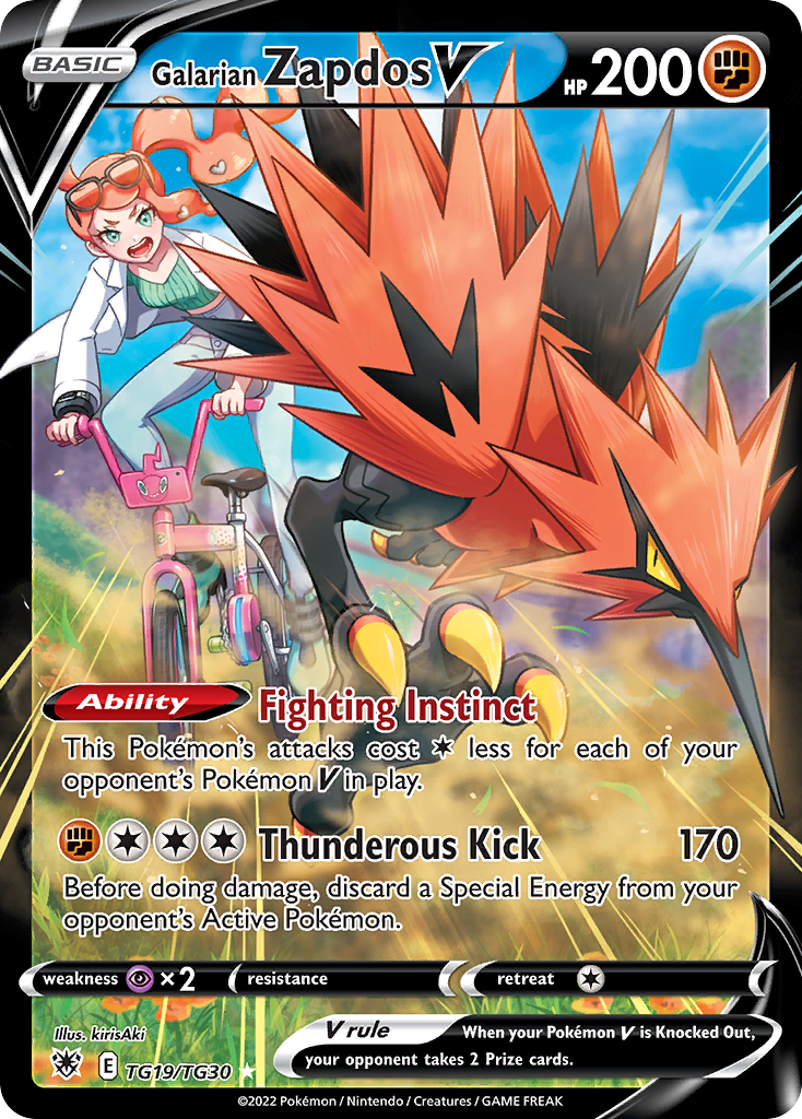 Astral Radiance Trainer Gallery Galarian Zapdos V #TG19/30