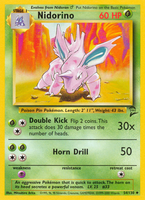 Base Set 2 Nidorino #54/130