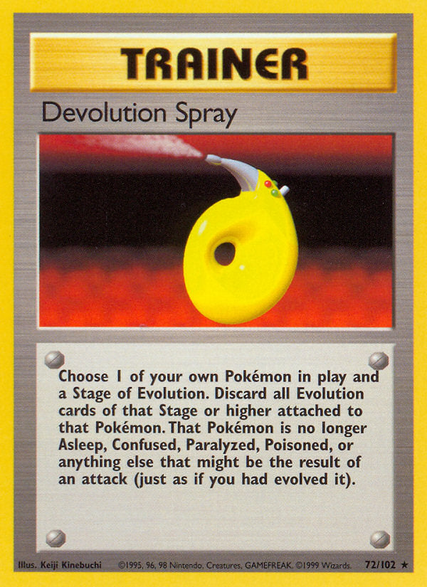 Base set Devolution spray #72/102 unlimited