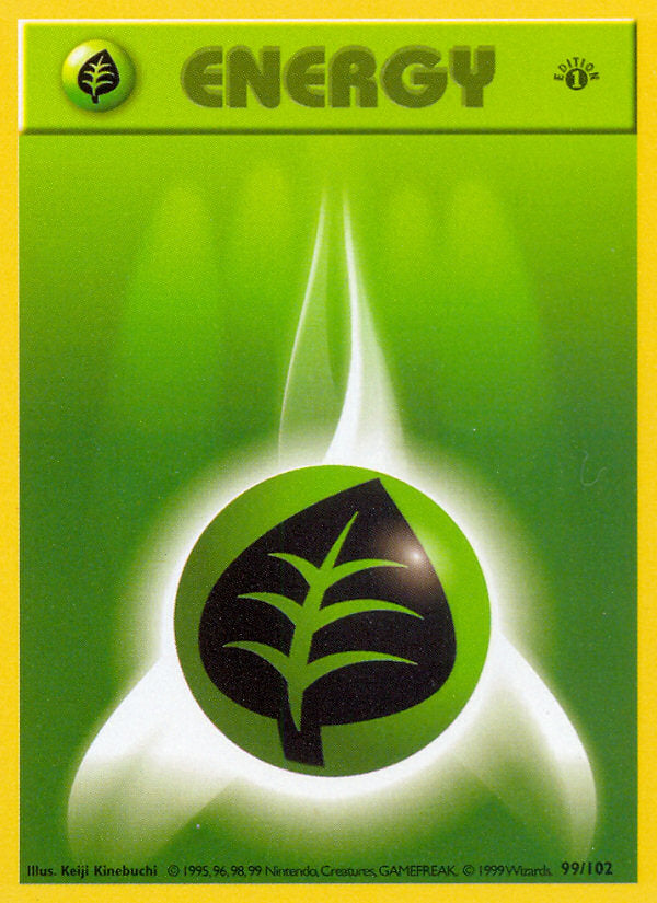 Base set Grass Energy #99/102 first edition