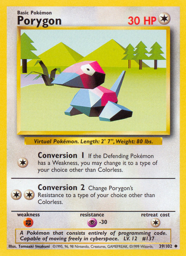 Base set Porygon #39/102 unlimited