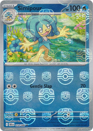 Black Bolt Simipour #18/86 Masterball Holo