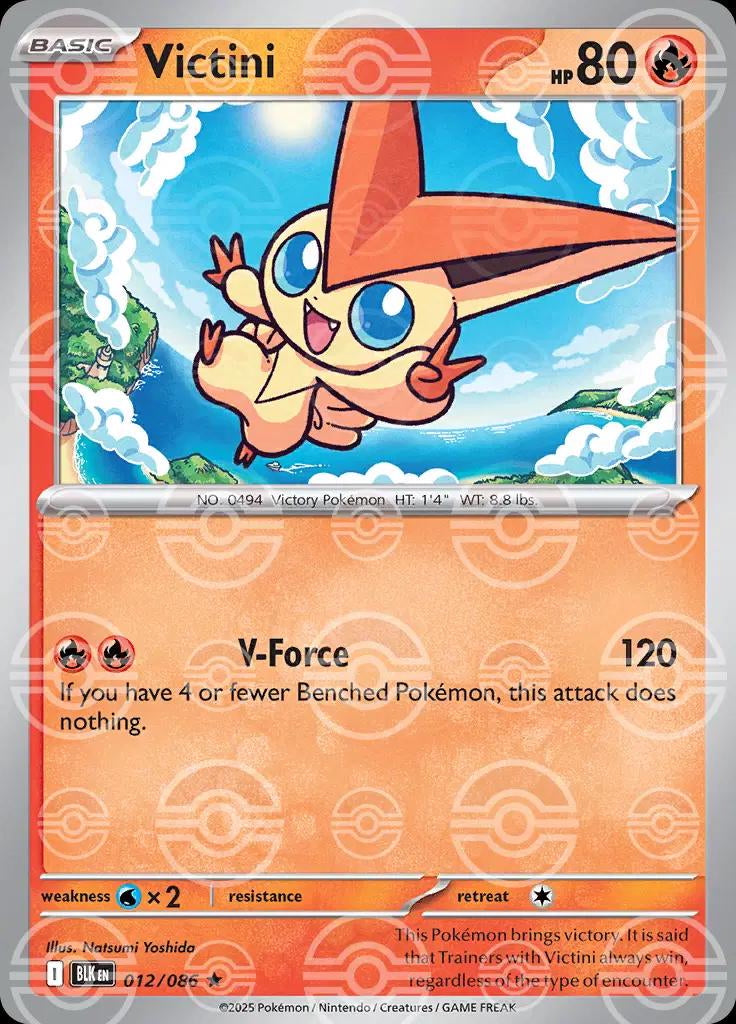 Black Bolt Victini #12/86 Pokeball Holo