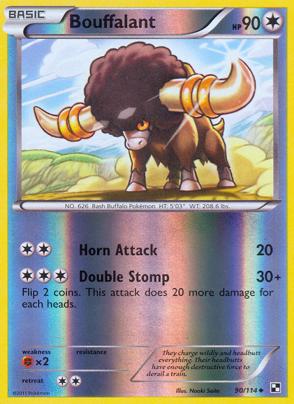 Black & White Bouffalant #90/114 reverse holo