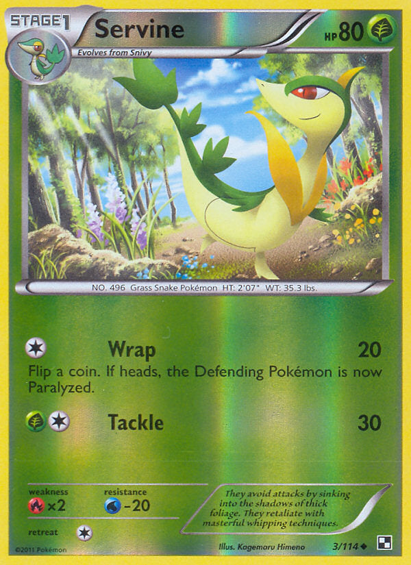Black & White Servine #3/114 reverse holo