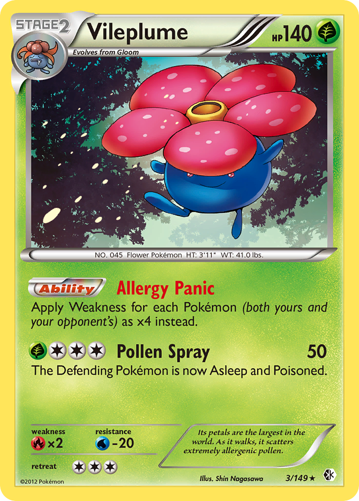 Boundaries Crossed Non - Holo Vileplume #3/149