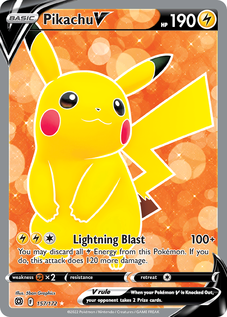Brilliant Stars Pikachu V #157/172