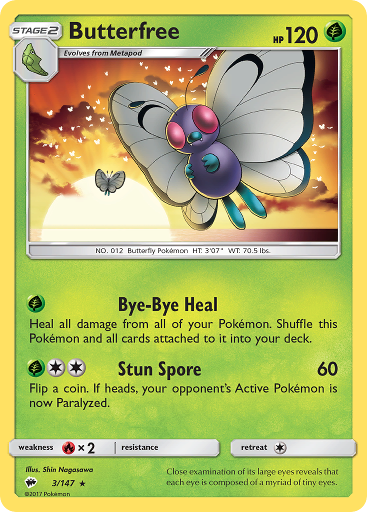 Burning Shadows Butterfree #3/147