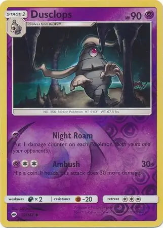Burning Shadows Dusclops #52/147 reverse holo