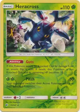 Burning Shadows Heracross #11/147 reverse holo