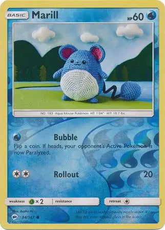 Burning Shadows Marill #34/147 reverse holo