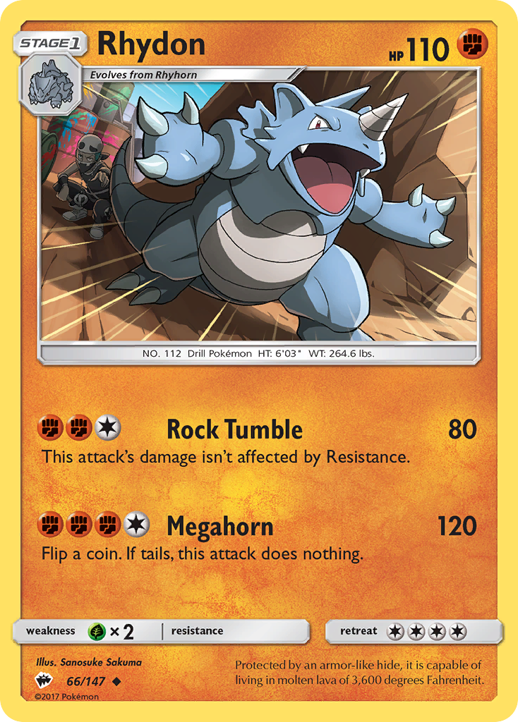 Burning Shadows Rhydon #66/147