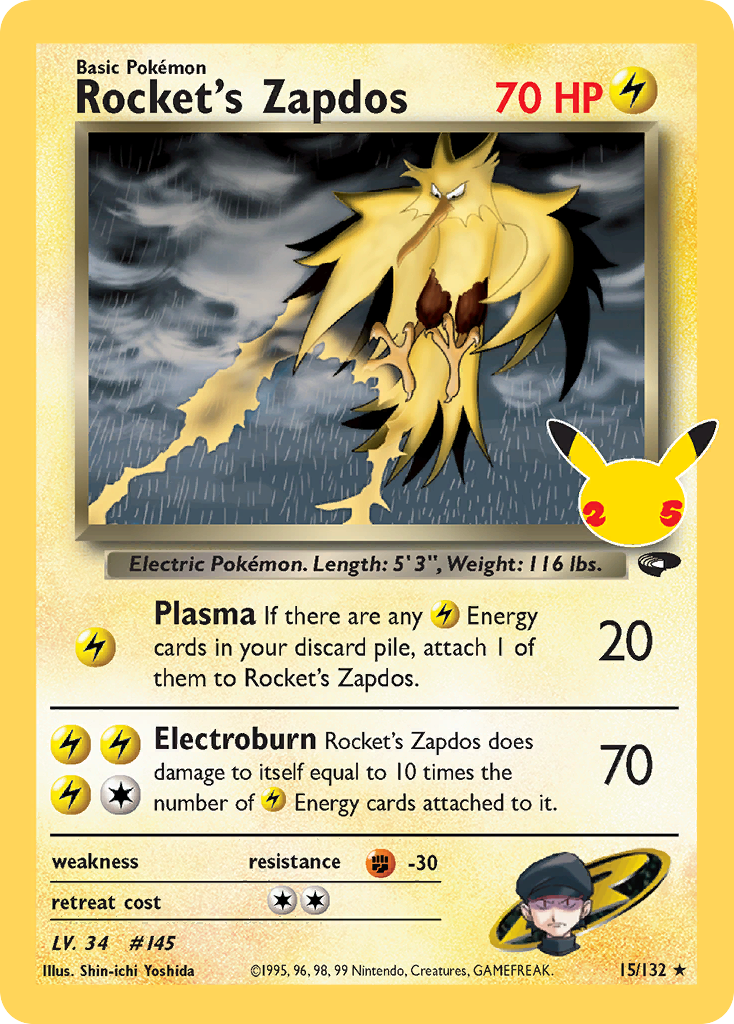Celebrations Promo Rocket’s Zapdos #15 / 132